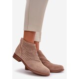 S. BARSKI Women's Flat Heeled Perforated Boots Beige S.Barski | ePonuda.com