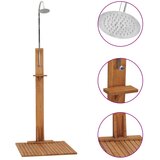 vidaXL Vrtni tuš 75x75x210 cm trdna tikovina | Shoptok.si