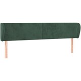 Maison Chic posteljno vzglavje - vzglavna omarica - nočna omarica z ušesi temno zeleno 203x23x78/88 cm žamet, (21711161) | Shoptok.si