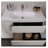 Hanah home Set kupaonskih ormarića s umivaonikom i ogledalom, 2 dijela, bijela | Eponuda.ba