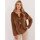 Italy Moda Blouse-DHJ-BZ-19916.03P-light brown | Shoptok.si