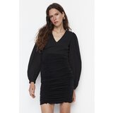 Trendyol Limited Edition Black Draped Detailed Dress | shoptok.hr