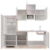 Flex-Well Kuhinjski Blok Z Aparati Riva, Sivo, Rjava, Barva Hrasta | Shoptok.si