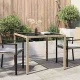  Stol za vrt Bež 90 x 90 x 75 cm poliratan | shoptok.hr