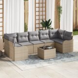  Set vrtnih sofa od 8 komada s jastučićima bež polirattan | shoptok.hr