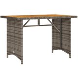  Vrtni stol s drvenom pločom sivi 110 x 68 x 70 cm od poliratana | shoptok.hr