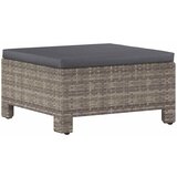 Maison Chic Vrtni stolček - Vrtni stoli za noge z blazino siv poli ratan JS1039, (21878610) Cene
