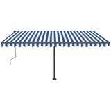  Samostojeća automatska tenda 405 x 350 cm plavo-bijela | shoptok.hr