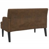  Klupa s naslonom smeđa 112 x 65,5 x 75 cm umjetna brušena koža | shoptok.hr