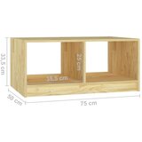 vidaXL Klubska mizica 75x50x33,5 cm trdna borovina | Shoptok.si