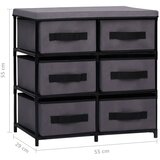 Ormarić za pohranu sa 6 ladica 55 x 29 x 55 cm sivi čelični | shoptok.hr