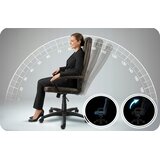 Sofotel 402C-DARK-BROWN ergonomska pisarniška stolica iz eko usnja – temno rjava | Shoptok.si
