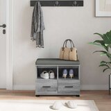  Klupa za hodnik s jastukom Siva Sonoma 60 x 38 x 46 cm | shoptok.hr