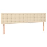 Maison Chic Posteljno vzglavje - Vzglavna omarica 2 kosa krem 80x5x78/88 cm blago, (22077256) Cene