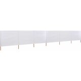  Vjetrobran sa 6 panela od tkanine 800 x 80 cm bijeli | Eponuda.com