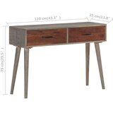  Konzolni stol sivi 110x35x75 cm od masivnog grubog drva manga | Eponuda.com