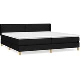  Box spring postelja z vzmetnico črn 200x200 cm blago, (20724928) | Shoptok.si