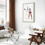  Slika - Female Golfer With the Eiffel Tower in the Background - Illustration 60x90 U prirodnom drvenom okviru | shoptok.hr
