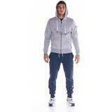 Leone 1947 Flis Man Hoody Full Zip Heavy Basic Siva Cene
