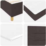  Vzmetnica za posteljo z vzmetnico in klopjo temno rjava 140x200 cm tkanina, (22083190) | Shoptok.si