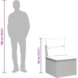  Set vrtnih sofa od 10 komada s jastučićima Crni poli ratan akacija | shoptok.hr