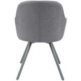 CARRYHOME stol, kovina, tekstil siva | Shoptok.si