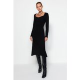 Trendyol Black Straight Sweetheart Neck Knitwear Dress | shoptok.hr