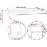 Ročno senčilo s LED-ji Krem 3,5 x 2,5 m Poliester s PU premazom, (5000204459) | Shoptok.si