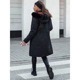 DStreet Women's winter jacket TRENDNEL long quilted with fur black | shoptok.hr