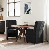  Blagovačke stolice s kotačima 2 pcs Crna 58 x 67 x 97 cm Baršun | Eponuda.ba