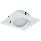 Eglo Ugradbena LED svjetiljka Pineda (6 W, D x Š x V: 8,4 x 8,4 x 4 cm, Bijele boje, Topla bijela)