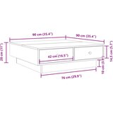  Stolić za kavu boja hrasta sonome 90x90x28 cm konstruirano drvo | shoptok.hr