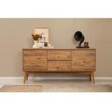 Hanah home vina 03 0701 atlantic pine grey (produžni trpezarijski sto, stolice i konzola set (7 komada)) | ePonuda.com