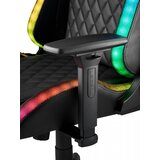  Stolica sa led rasvetom crna veštačka koža | Eponuda.com