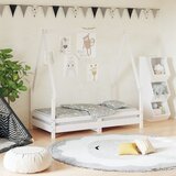  Okvir za dječji krevet bijeli 70 x 140 cm od masivne borovine | shoptok.hr