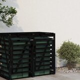  Produžetak spremišta za kantu za smeće crni od masivne borovine | shoptok.hr