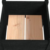  Vrtne sadilice 2 kom crne 40 x 40 x 70 cm od masivne borovine | shoptok.hr