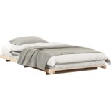 vidaXL Krevet s daskama Smeđa 100 x 200 cm Masivna borovina | shoptok.hr
