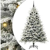 vidaXL Umjetno božićno drvce s rasvjetom i setom kuglica Zelena 210 cm | shoptok.hr