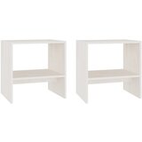 Maison Chic Dvo delni komplet Nočne omarice - Nočne mize bela 40x30,5x40 cm trdna borovina, (21686970) Cene