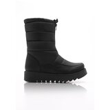 Marjin Women's Snow Boots with Thick Serbs and Shearling Loins, Zipper in the Front with Elasticity Deviza, Black | Shoptok.si