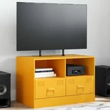 vidaXL TV omarica gorčično rumena 67x39x44 cm jeklo