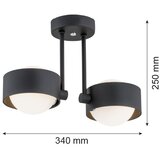  Argon 7089 - Luster na šipci MASSIMO PLUS 2xG9/6W/230V crna | Eponuda.com