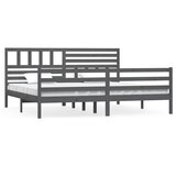  Okvir za krevet od masivnog drva sivi 200 x 200 cm | Eponuda.ba