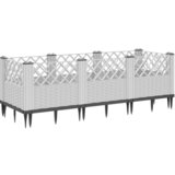  Vrtna sadilica s klinovima bijela 123,5x43,5x43,5 cm PP | shoptok.hr