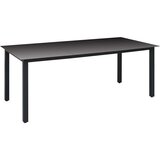  7-dijelni vrtni blagovaonski set crno-smeđi | shoptok.hr