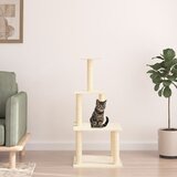 vidaXL Penjalica za mačke sa stupovima za grebanje krem 111 cm Cijene