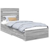 vidaXL konstrukcija postelje siva sonoma 100 x 200 cm konstruiran les, (5000113632) | Shoptok.si