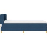  Postelja z vzmetnico z vzmetnico Modra 90 x 190 cm blago, (5000127797) | Shoptok.si
