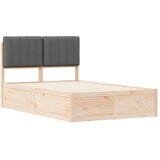  Posteljni okvir z oblazinjenim vzglavjem z vzglavjem Temno siva, (5000103756) | Shoptok.si
